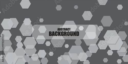 Creative hexagons float softly across a muted gray backdrop, abstract floating hexagon composition, vector creative background