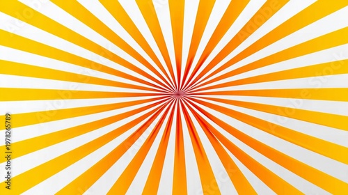 Vibrant and Eye-Catching Radial Stripes Abstract Background with Sunburst Design in Orange and Gold