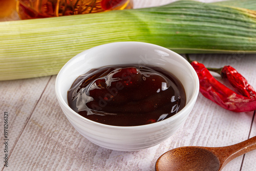 Photos Asian Hoisin sauce in the bowl