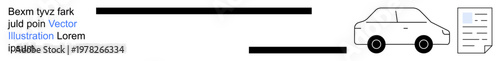 Automotive services, insurance claims, legal documentation, vehicle ownership, travel safety, road regulations. A car and a document are . Automotive services and insurance claims concept