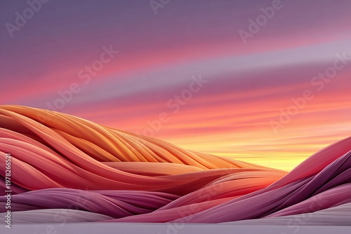 Vibrant Abstract Sky Backdrop with Colorful Fluid Art, Orange Sunlight Effect, and Purple Clouds