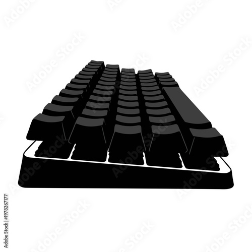 Black keyboard, computer keyboard, typing keys, vector keys, black keys