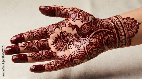 Beautifull Mehndi Pattern in hand, made by Ai