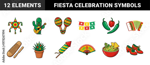 Mexican Fiesta Holiday Celebration Asset Sheet