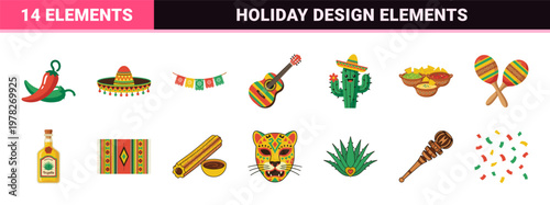 Cinco de Mayo Fiesta Icon Set