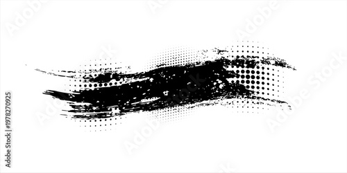 Distorted grunge layer error. Noise destroys texture. Vector trendy deformed glitch shape