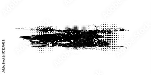 Distorted grunge layer error. Noise destroys texture. Vector trendy deformed glitch shape