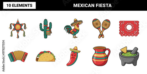 Cinco de Mayo Festive Celebration Elements