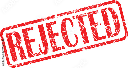 Rejected stamp on a white background