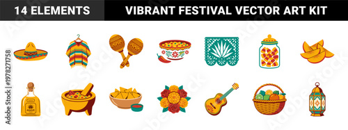 Cinco de Mayo Vector Graphic Set