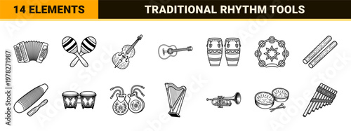 Traditional Latin Music Instrument Vectors