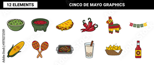 Mexican Fiesta Food and Culture Elements