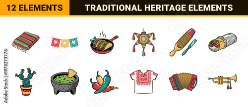 Cinco de Mayo Celebration Graphics Set