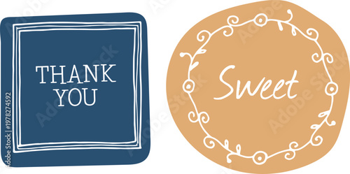 Thank you card shaped like a slice of cake with the words 'thank you' written on it