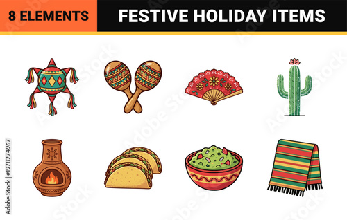 Kawaii Mexican Fiesta Celebration Items