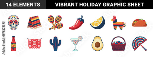 Mexican Fiesta Celebration Cultural Elements