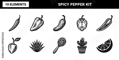 Mexican Fiesta Chili and Culture Graphics