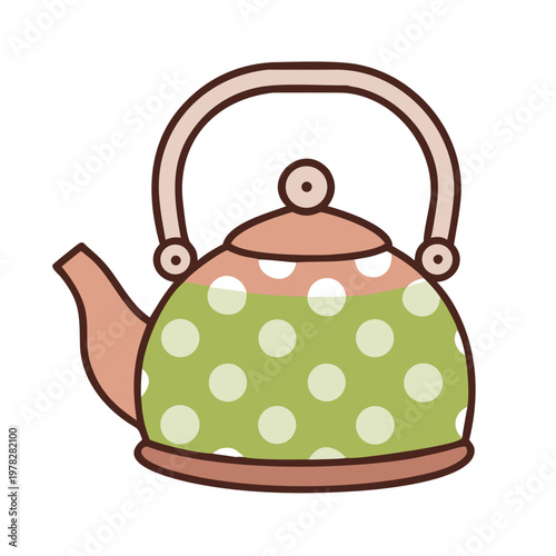 A traditional black ceramic teapot and iron kettle isolated on a white background for boiling hot tea and kitchenwater