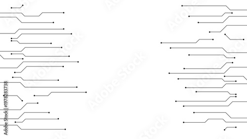 Minimal Circuit Board Pattern Background Symmetrical Technology Lines Abstract Digital Connection PCB Design
