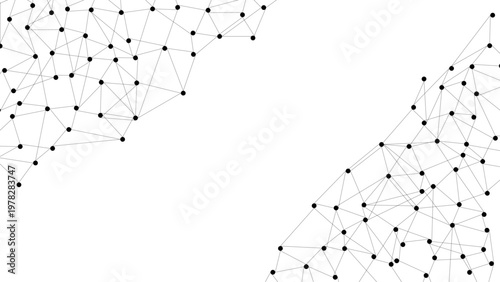 Abstract Network Nodes Background Minimal Black Connection Mesh Digital Data Structure Technology Design