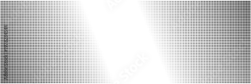 Black and White Halftone Dot Pattern Banner for Retro Comic Book Design