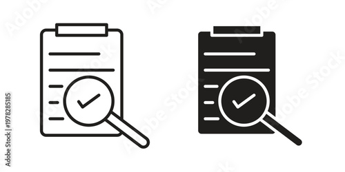 Compliance icon vector flat linear pack on white background