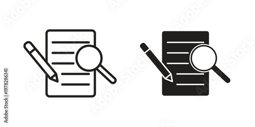 Defining icon vector flat linear pack on white background