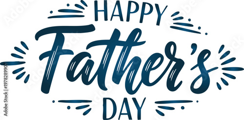 Happy father's day watercolor illustration