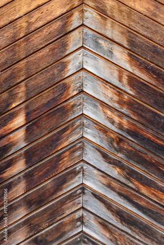 Wooden chevron background panels texture in diagonal pattern