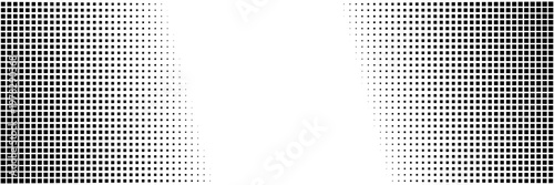 Abstract Black Square Halftone Border for Cybersecurity and Data Encryption Background