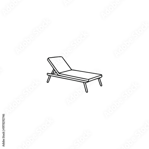 Chaise Lounge Vector Stock Illustration 