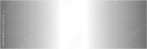Black Halftone Dot Gradient Border for Retro Comic Book Design and Pop Art Background