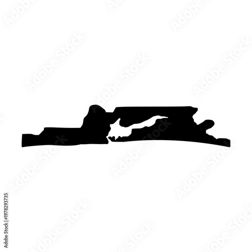 Foto Lagos Nigeria map silhouette vector illustration