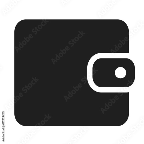 Wallet vector icon on white background