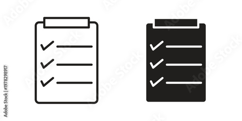 Planning icon vector flat linear pack on white background