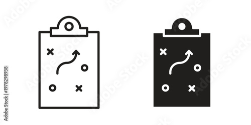 Planning icon vector flat linear pack on white background