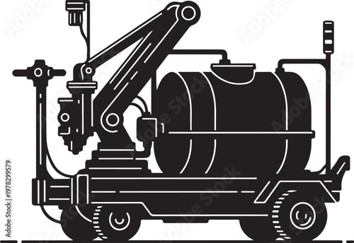 Industrial vacuum, cleaning cart, tanker vehicle, suction machine