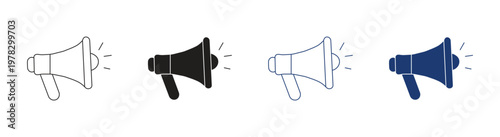 Loudspeaker megaphone icon vector illustration.