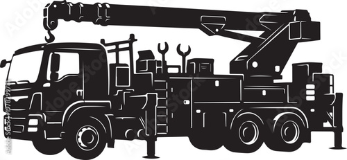 Tow truck, crane truck, vehicle recovery, heavy duty transport, industrial equipment