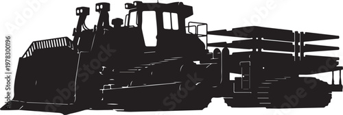 Heavy duty bulldozer, construction equipment, industrial vehicle, earth mover