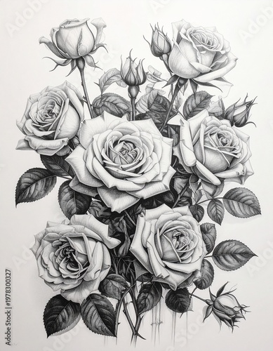 coloring pages of roses bouquet, part 4