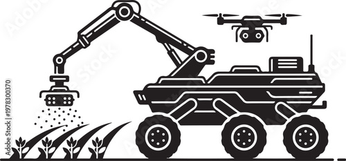 Robotic farming equipment, autonomous tractor, agricultural drone, precision farming technology