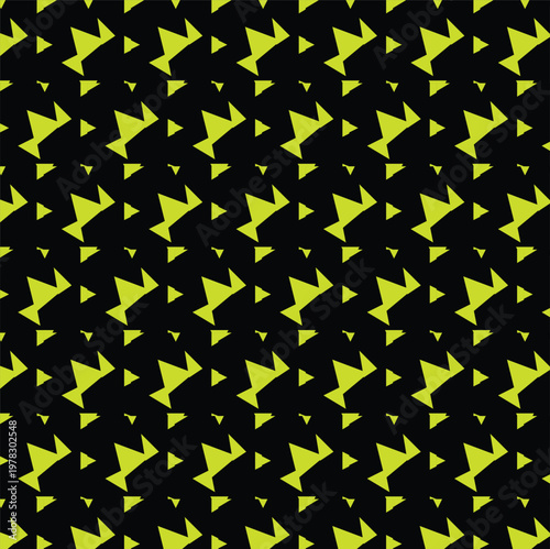 Luxury seamless pattern with gold linear stars on emerald green background, elegant art deco geometric design