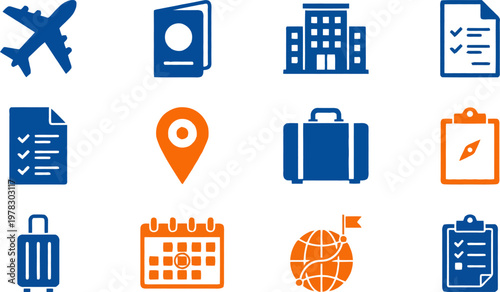 travel and tourism icons