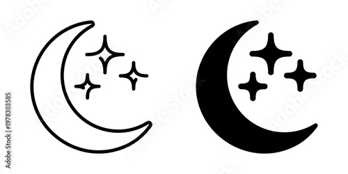 Moon and Stars Icon
