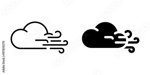 Cloud With Wind Icon