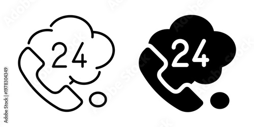 24 Hour Support Icon