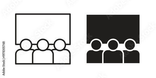 Bild auf Leinwand Training icon vector flat linear pack on white background