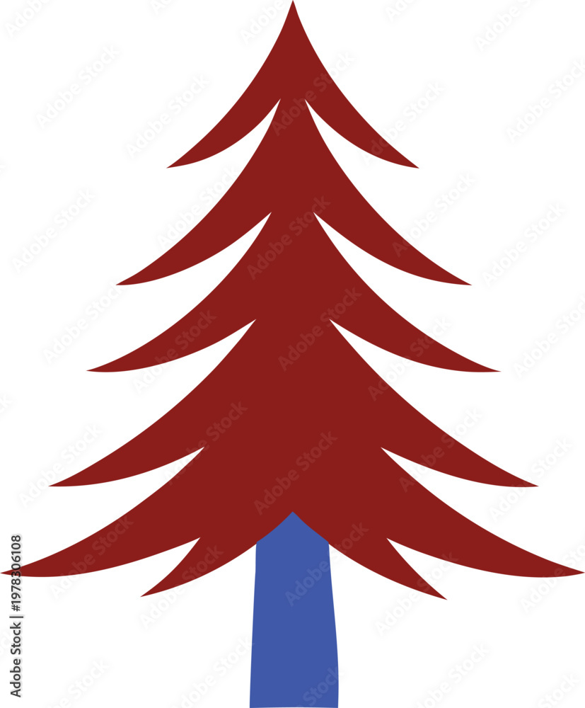 Obraz premium christmas tree vector illustration