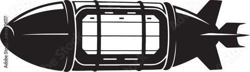 Black bomb icon, explosive symbol, vector illustration, bomb graphic